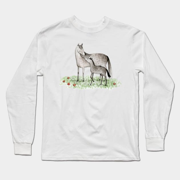 Mare & Foal Long Sleeve T-Shirt by Sophie Corrigan